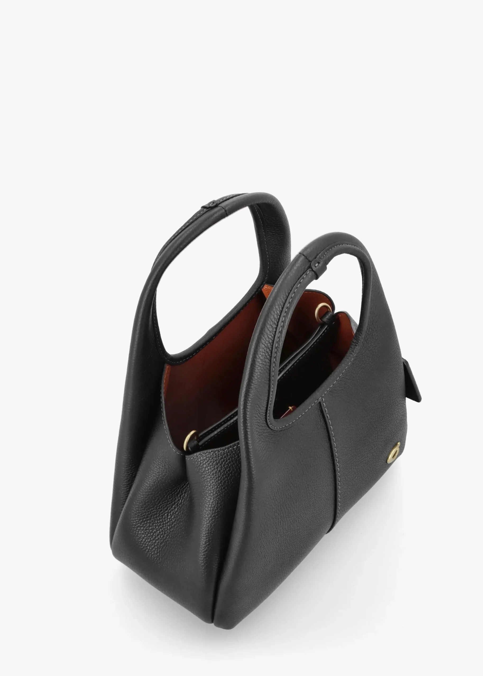 Lana 23 Black Leather Shoulder Bag
