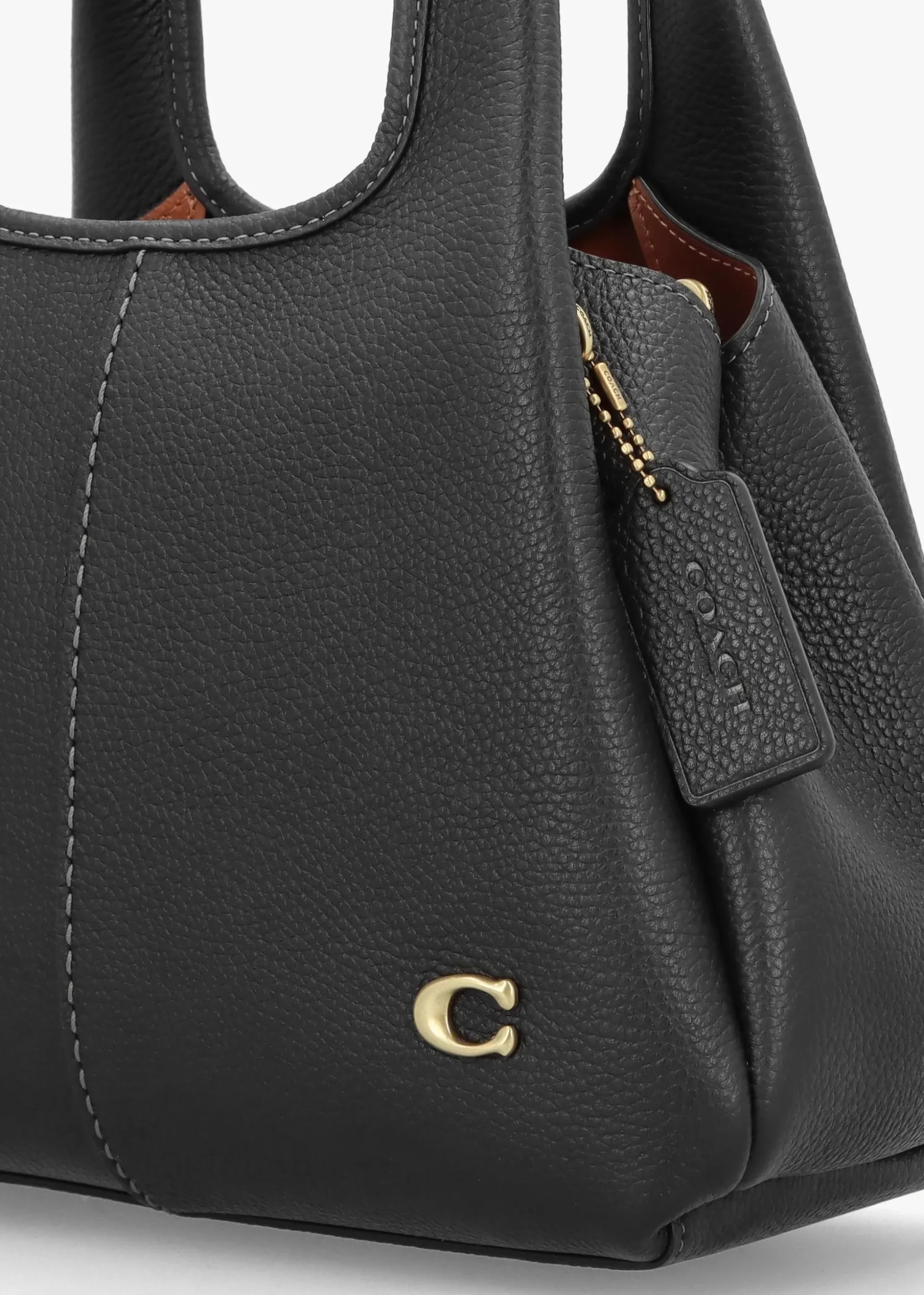 Lana 23 Black Leather Shoulder Bag