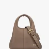 Lana 23 Dark Stone Leather Shoulder Bag