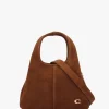 Lana 23 Warm Brown Suede Shoulder Bag