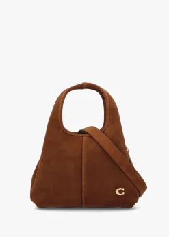 Lana 23 Warm Brown Suede Shoulder Bag