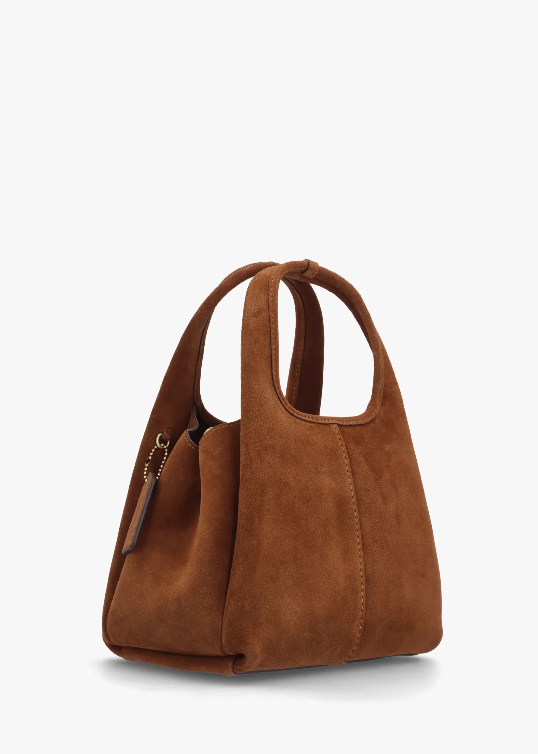 Lana 23 Warm Brown Suede Shoulder Bag