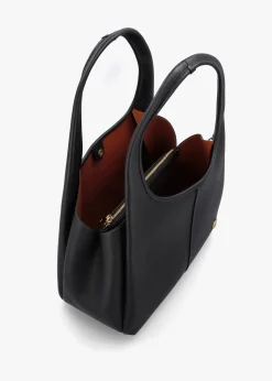 Lana Large Black Leather Shoulder Bag