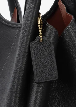 Lana Large Black Leather Shoulder Bag