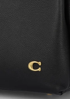 Lana Large Black Leather Shoulder Bag