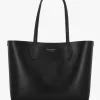 Large Bleecker Black Leather Tote Bag