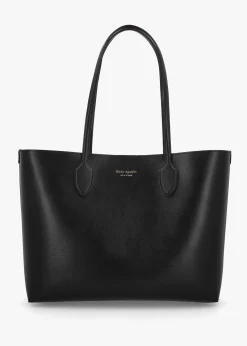 Large Bleecker Black Leather Tote Bag