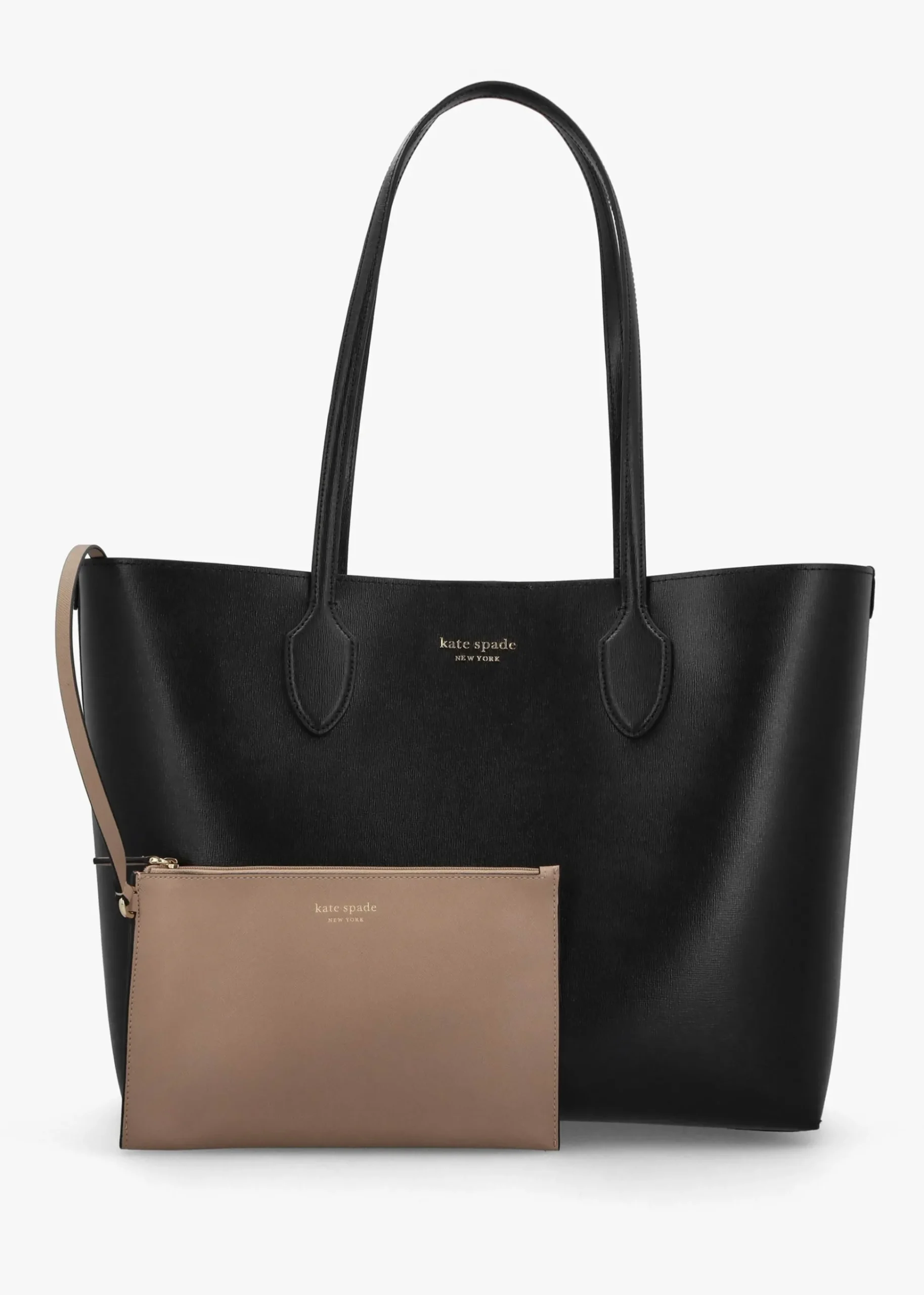 Large Bleecker Black Leather Tote Bag