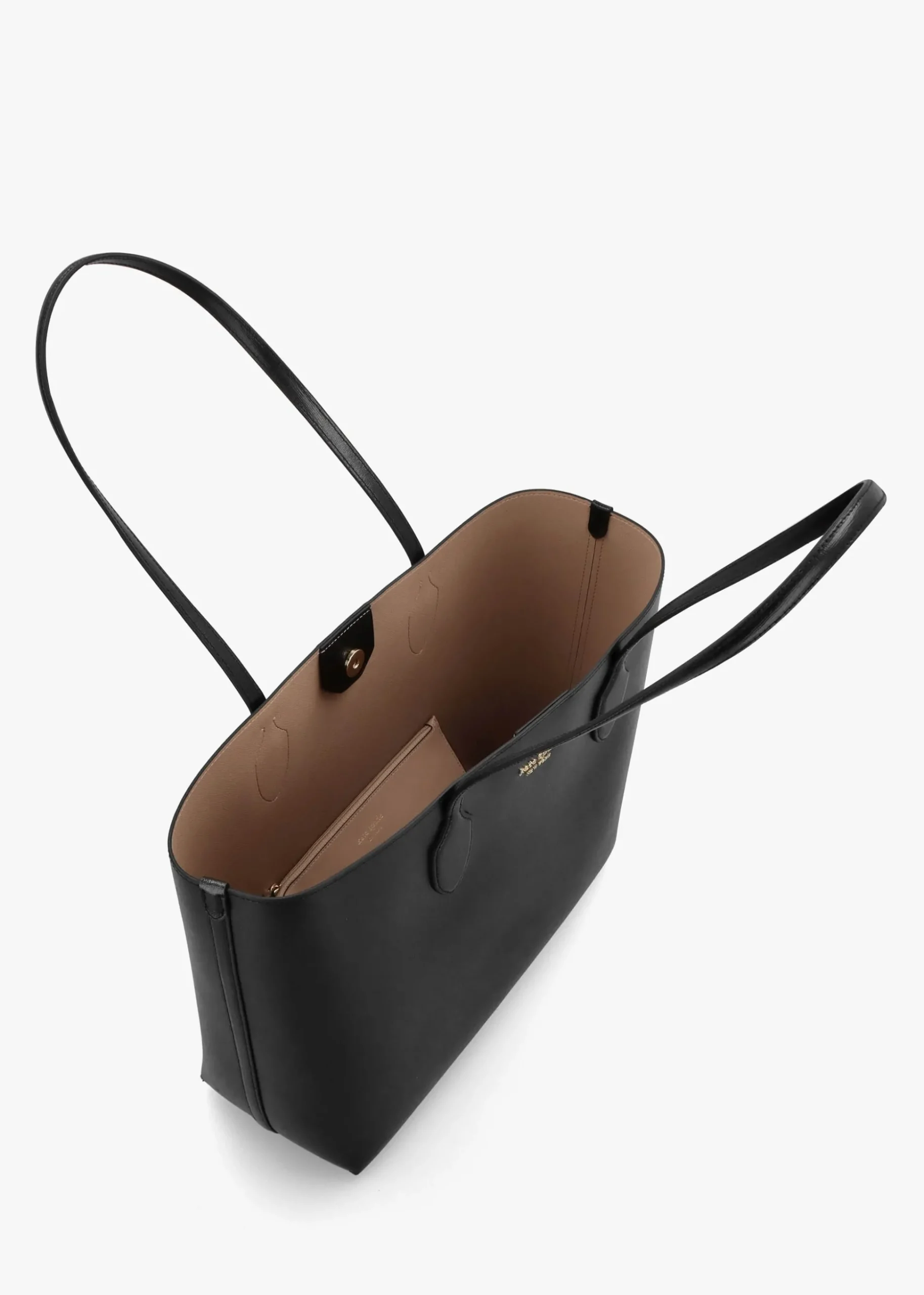 Large Bleecker Black Leather Tote Bag