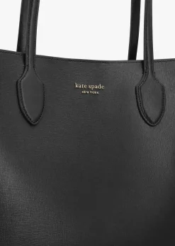 Large Bleecker Black Leather Tote Bag