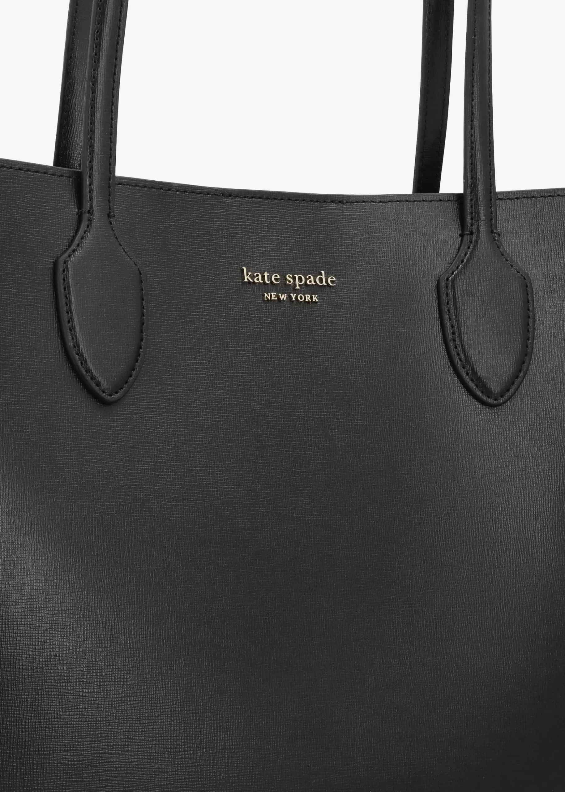 Large Bleecker Black Leather Tote Bag