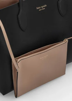 Large Bleecker Black Leather Tote Bag