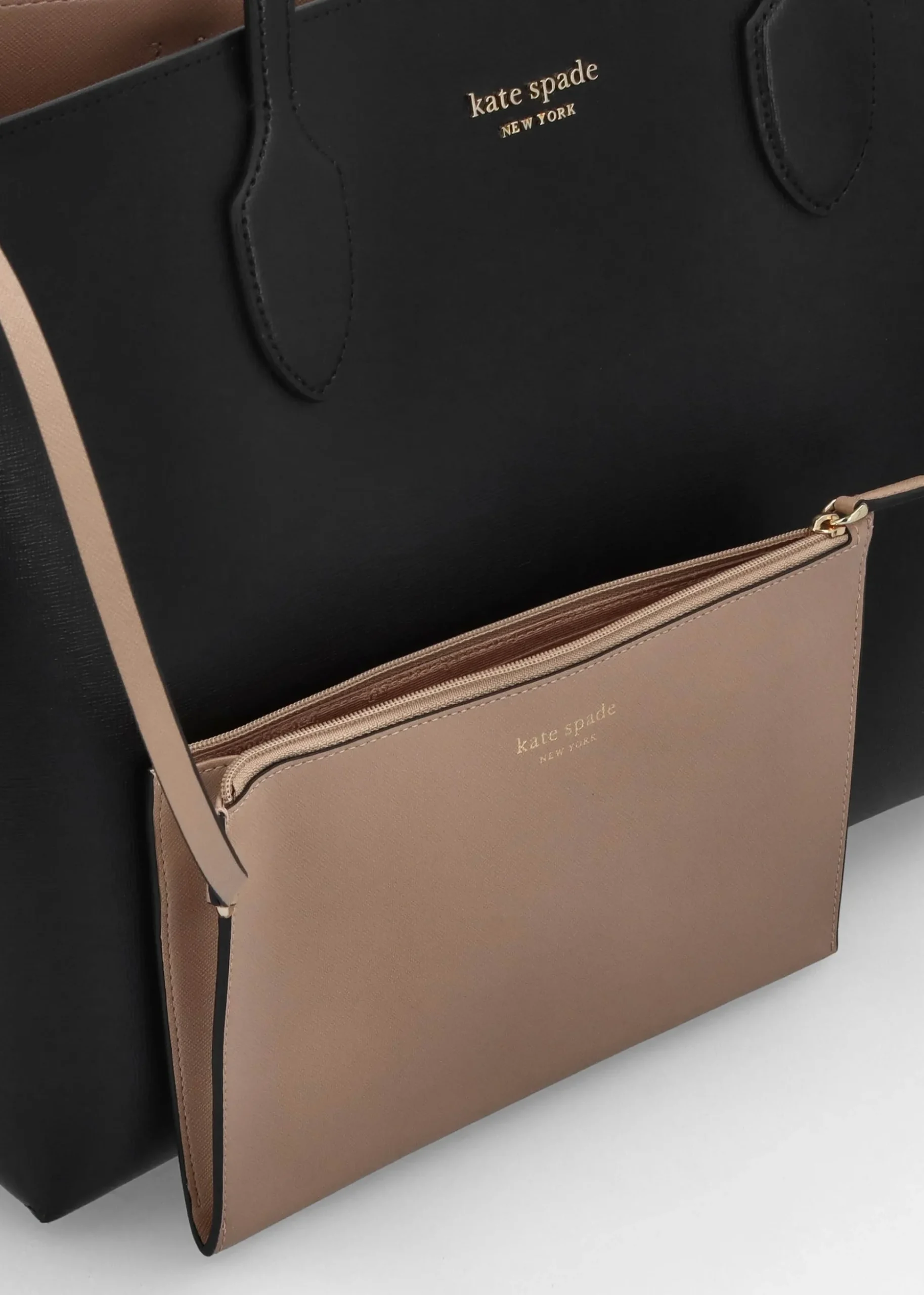 Large Bleecker Black Leather Tote Bag