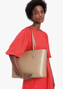 Large Bleecker Timeless Taupe Leather Tote Bag
