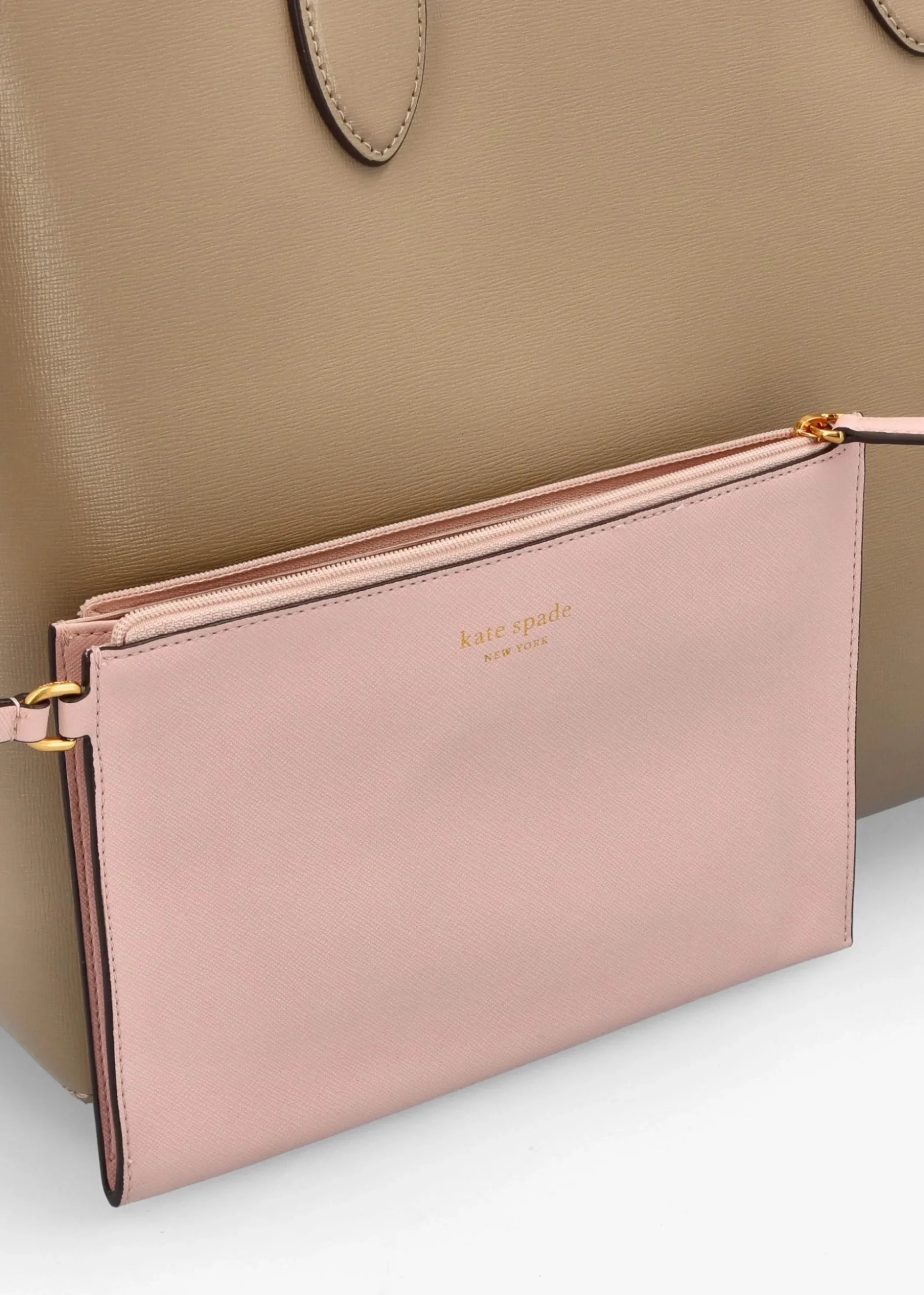 Large Bleecker Timeless Taupe Leather Tote Bag