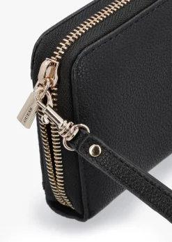 Large Laurel Black Zip Around Wallet