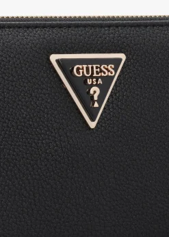 Large Laurel Black Zip Around Wallet