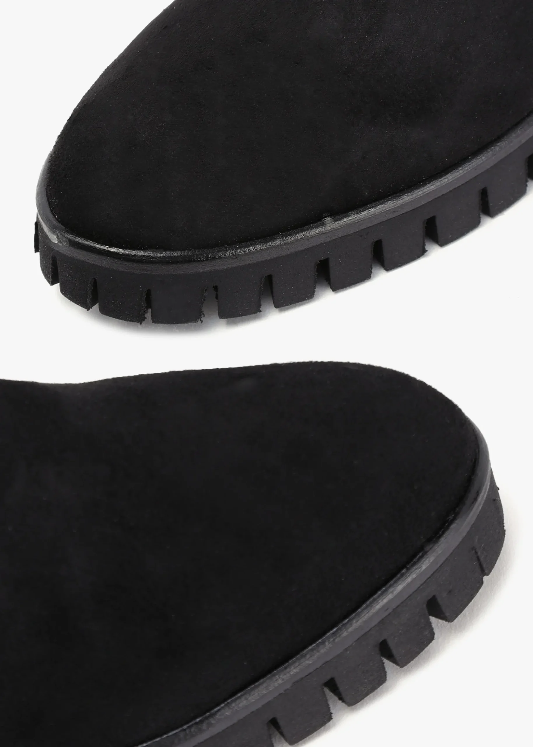 Larity Black Suedette Ankle Boots