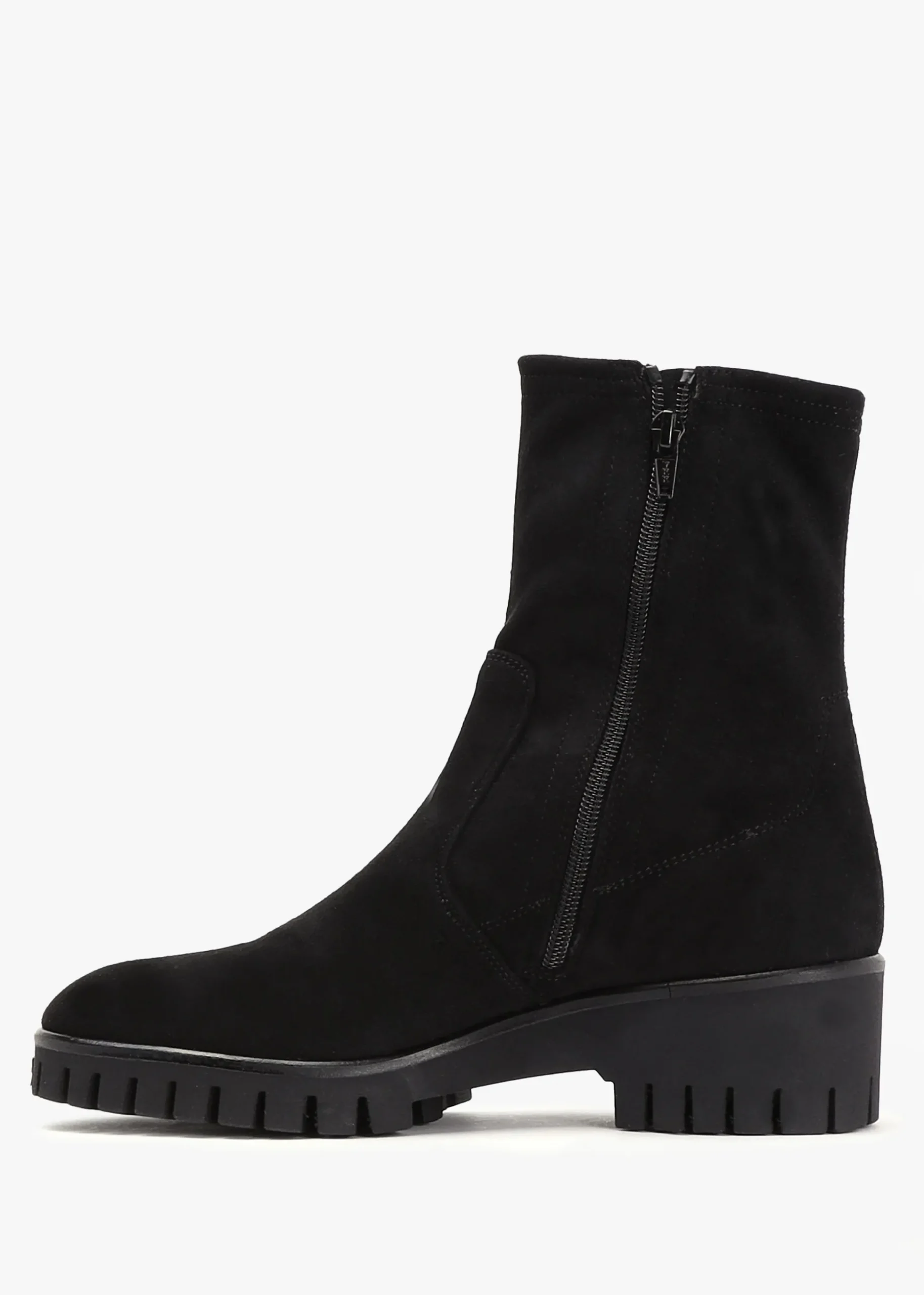 Larity Black Suedette Ankle Boots