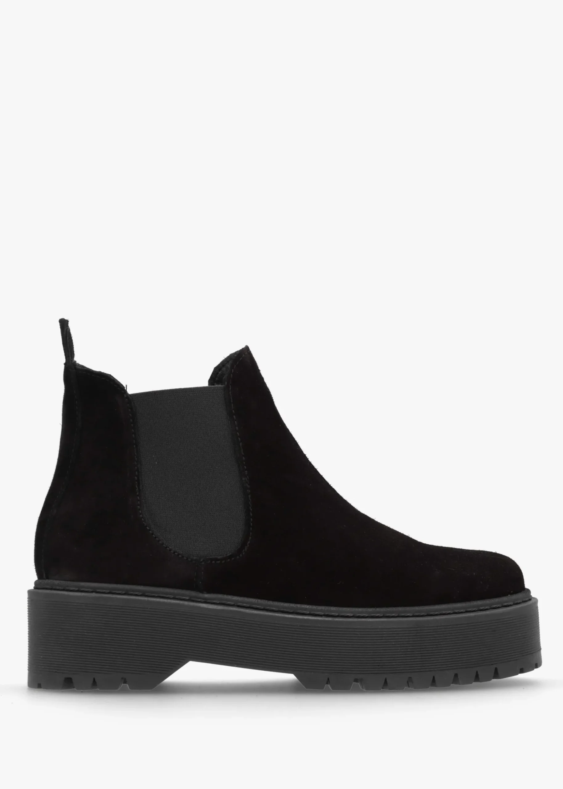 Lassi Black Suede Chunky Chelsea Boots