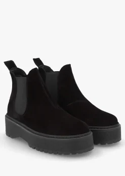 Lassi Black Suede Chunky Chelsea Boots