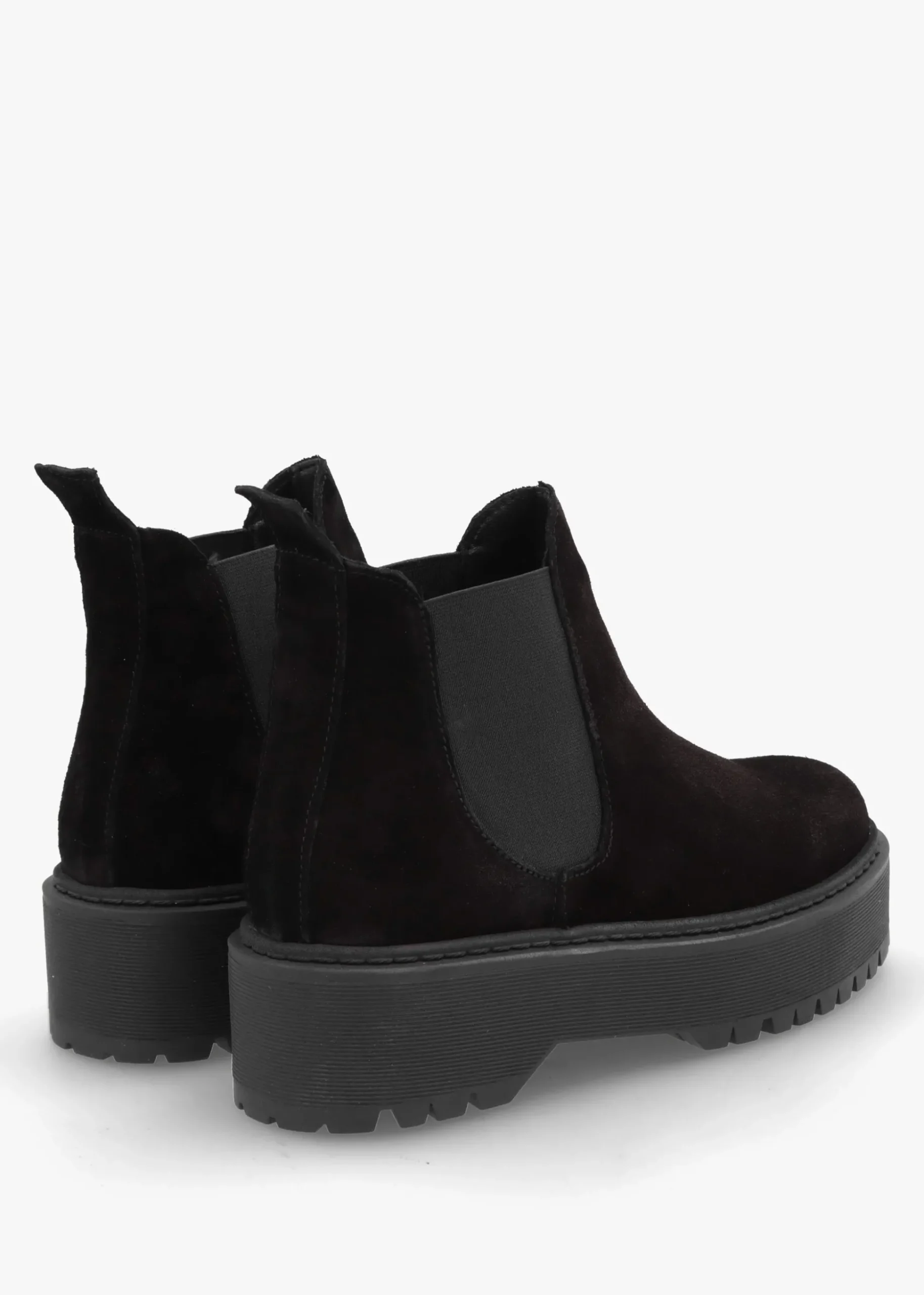 Lassi Black Suede Chunky Chelsea Boots