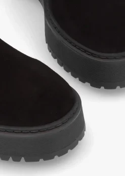 Lassi Black Suede Chunky Chelsea Boots