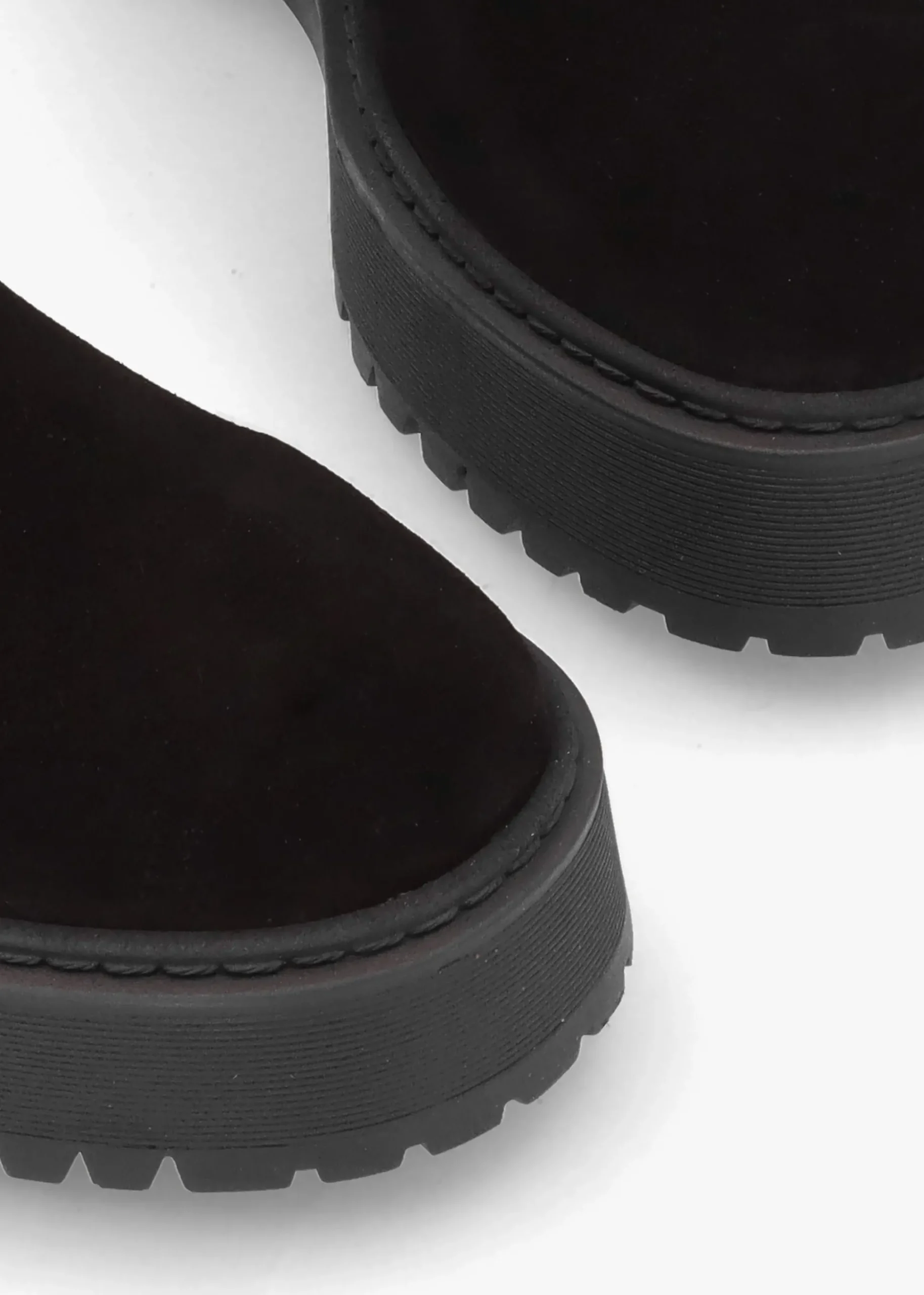 Lassi Black Suede Chunky Chelsea Boots