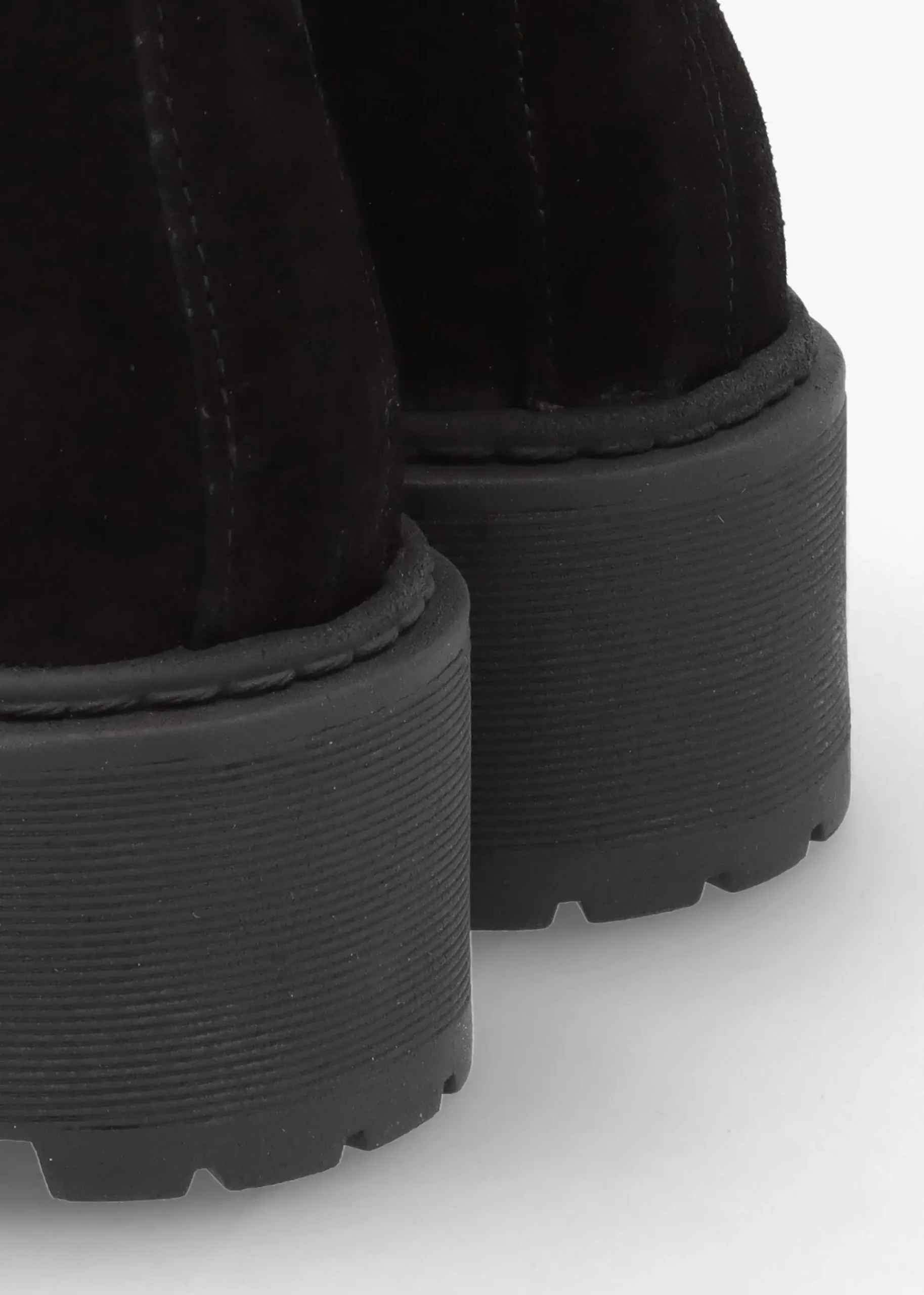 Lassi Black Suede Chunky Chelsea Boots