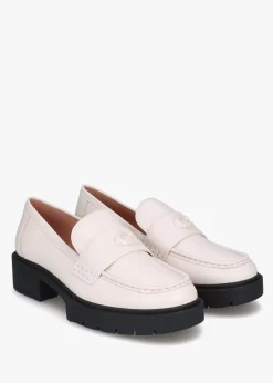 Leah Chalk Leather Chunky Loafers