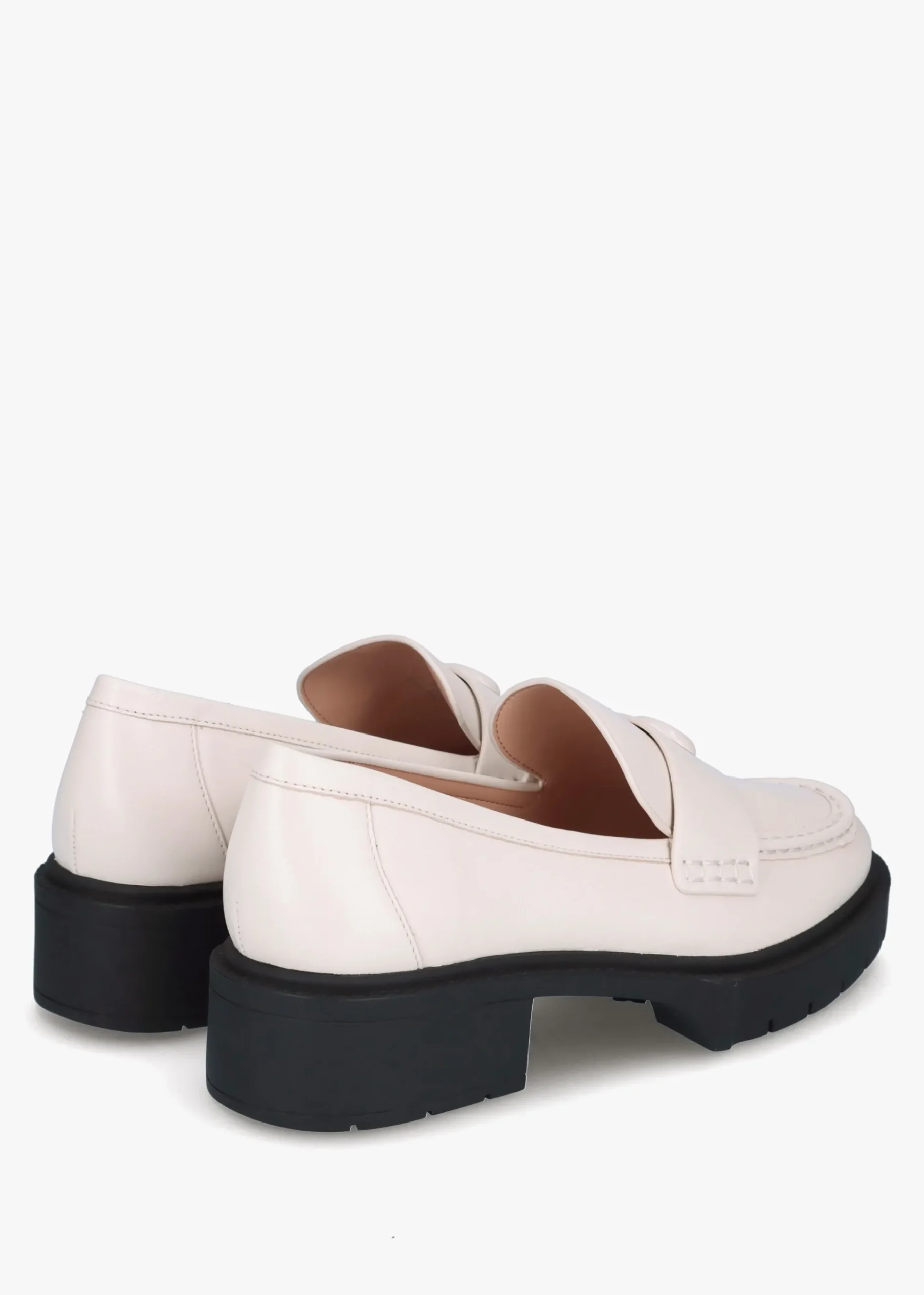Leah Chalk Leather Chunky Loafers