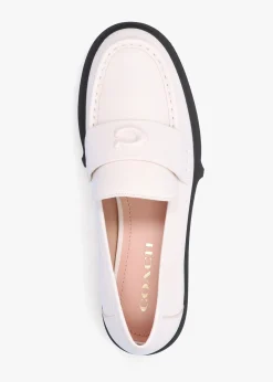 Leah Chalk Leather Chunky Loafers