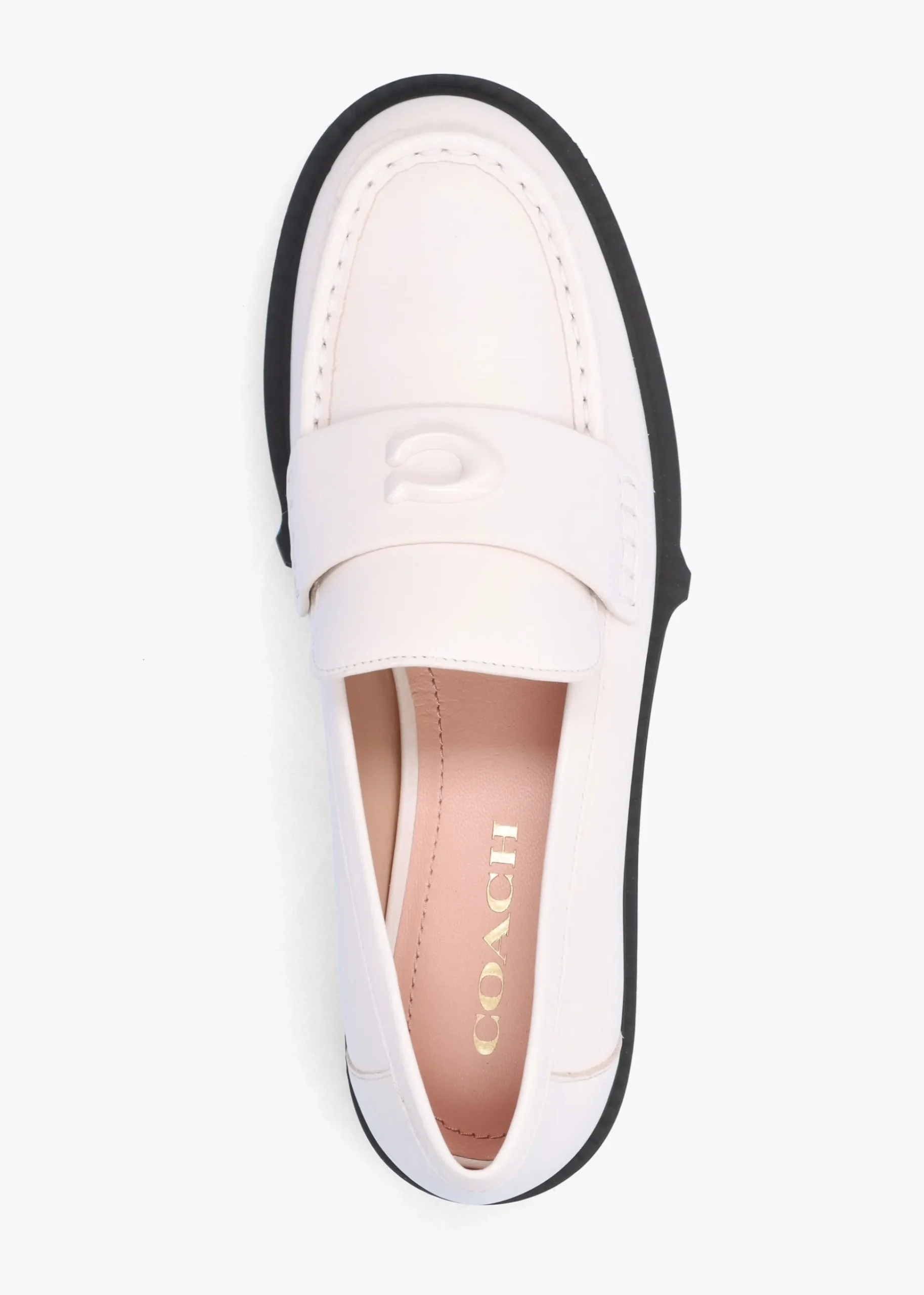 Leah Chalk Leather Chunky Loafers