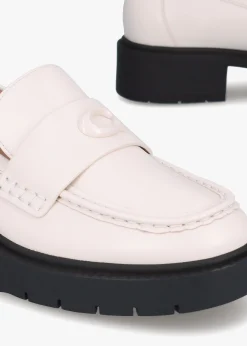 Leah Chalk Leather Chunky Loafers