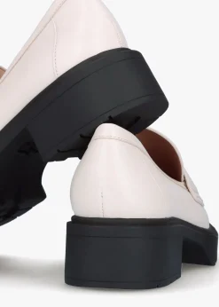 Leah Chalk Leather Chunky Loafers