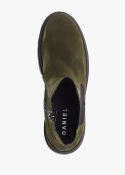 Leah Khaki Suede Chelsea Boots