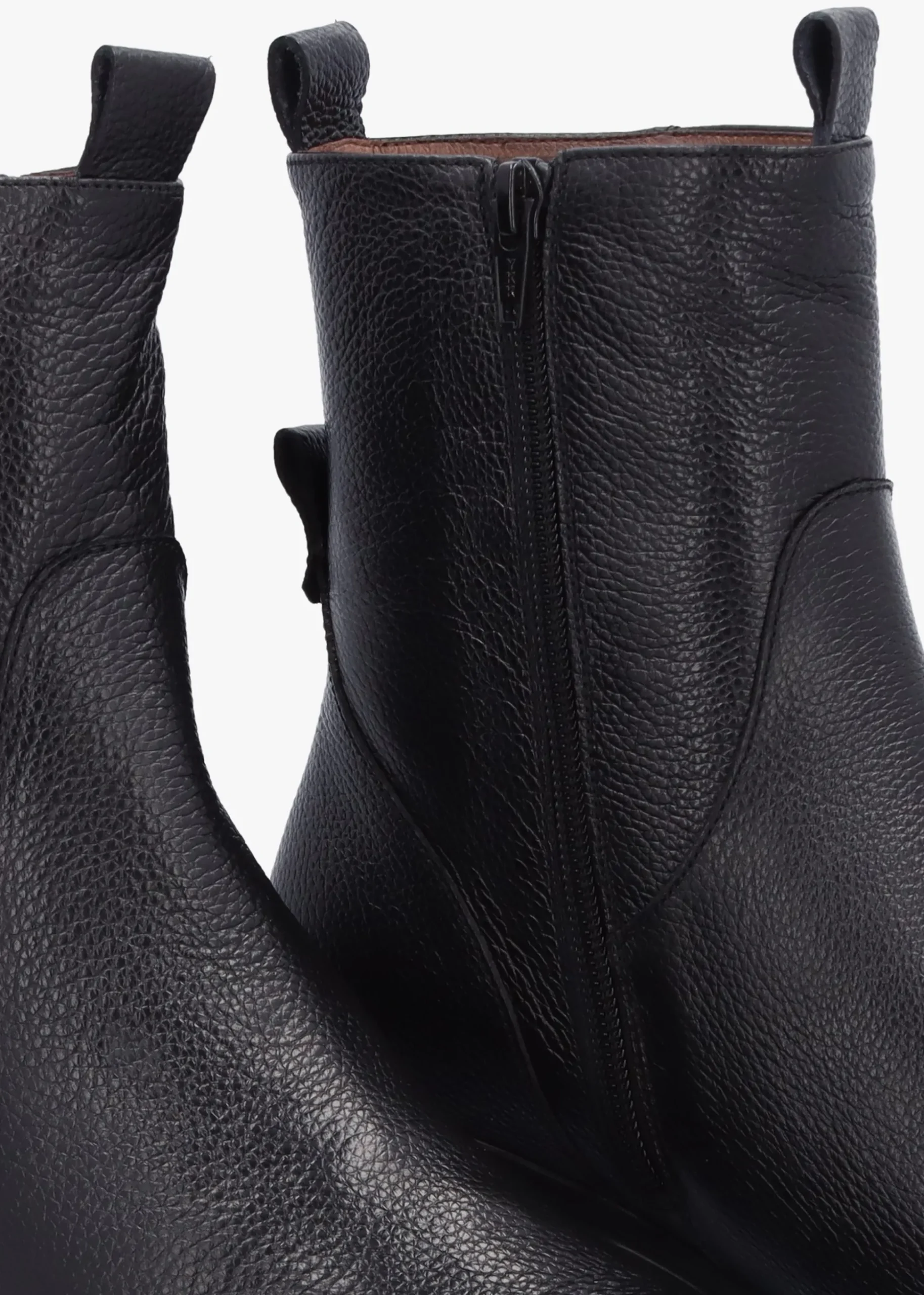 Leeds Black Tumbled Leather Wedge Ankle Boots