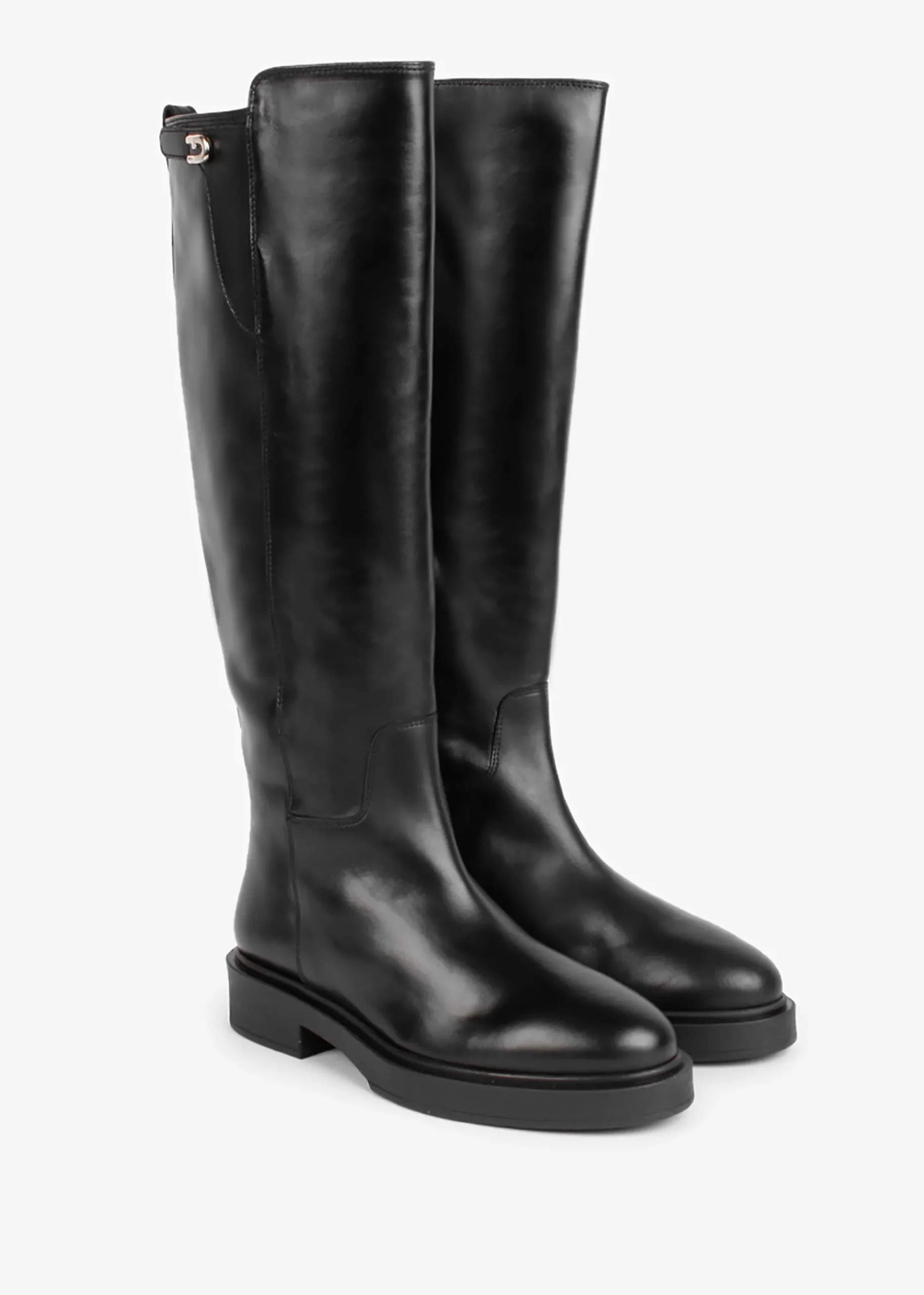 Legacy Black Leather Knee Boots