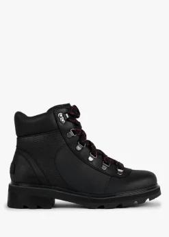Lennox Black Leather Hiker STKD Waterproof Boots