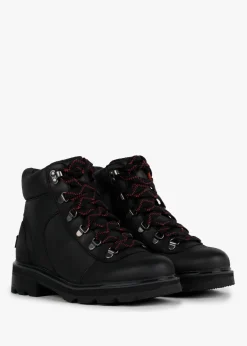 Lennox Black Leather Hiker STKD Waterproof Boots