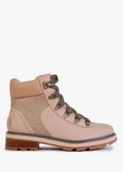 Lennox Canoe Stone Green Leather Hiker STKD Waterproof Boots