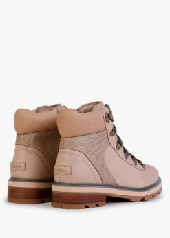 Lennox Canoe Stone Green Leather Hiker STKD Waterproof Boots