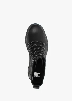 Lennox Lace Black Leather Ankle Boots