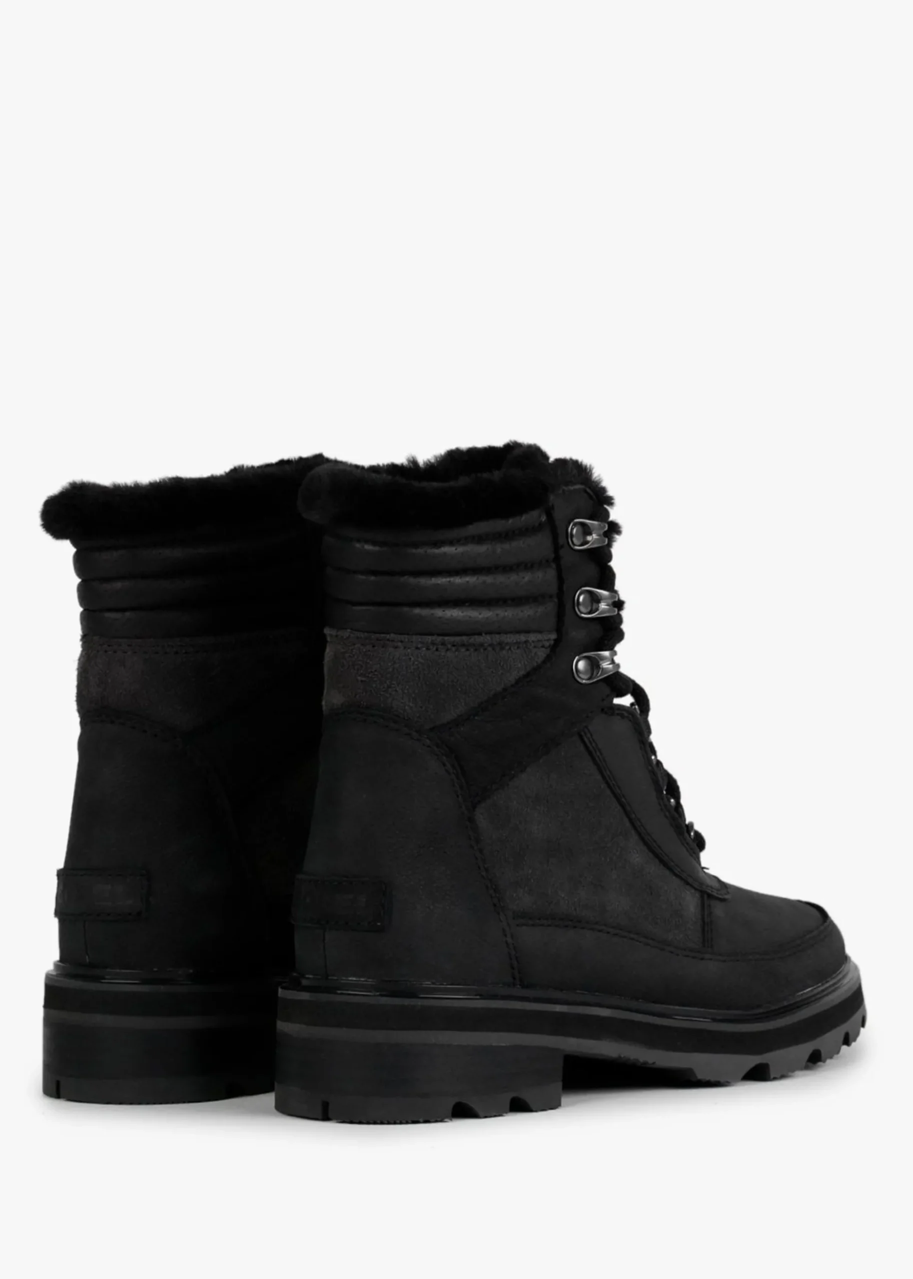 Lennox Lace Cosy STKD Jet Black Waterproof Boots