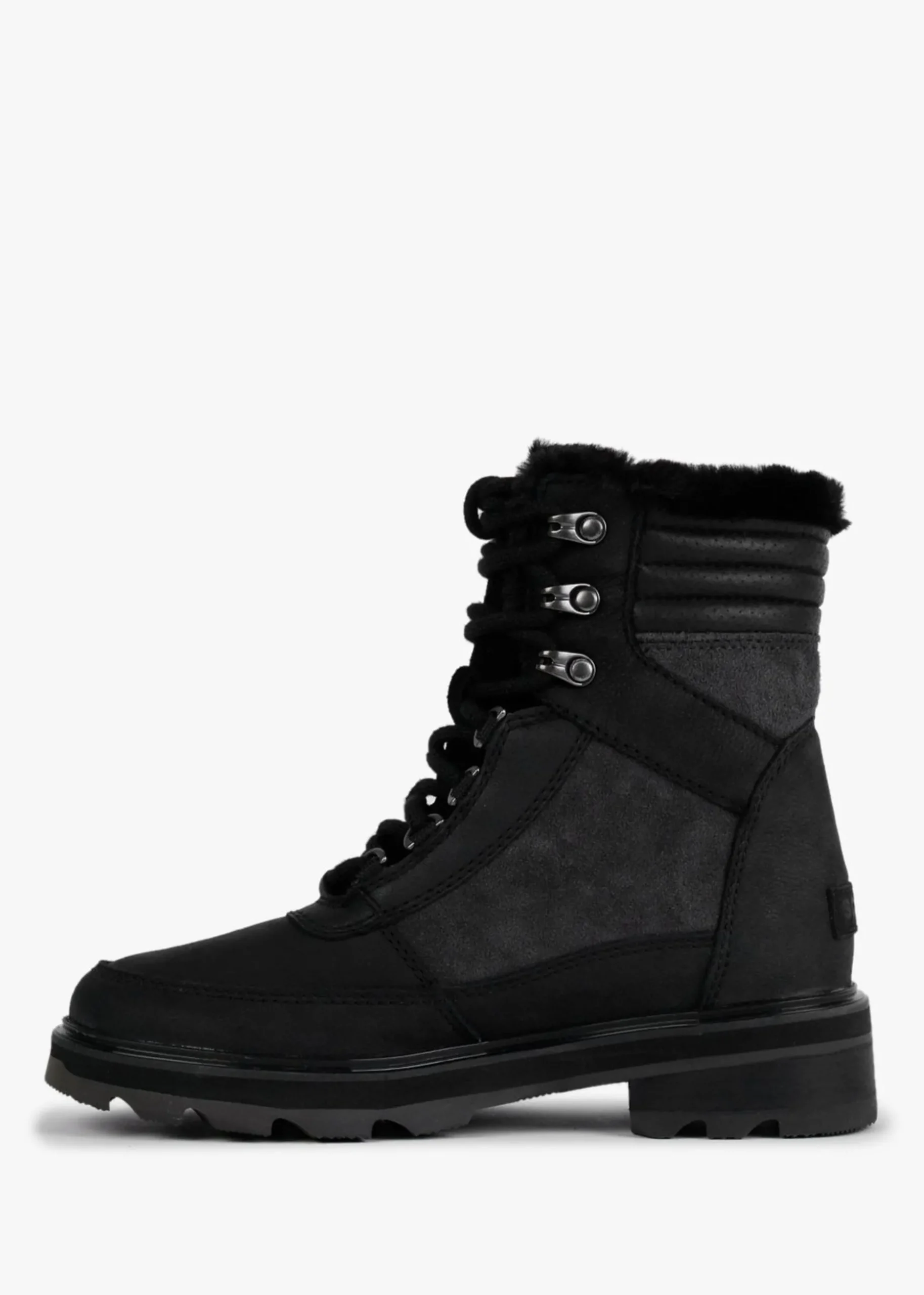 Lennox Lace Cosy STKD Jet Black Waterproof Boots