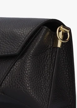 Leonie Black Leather Cross-Body Bag