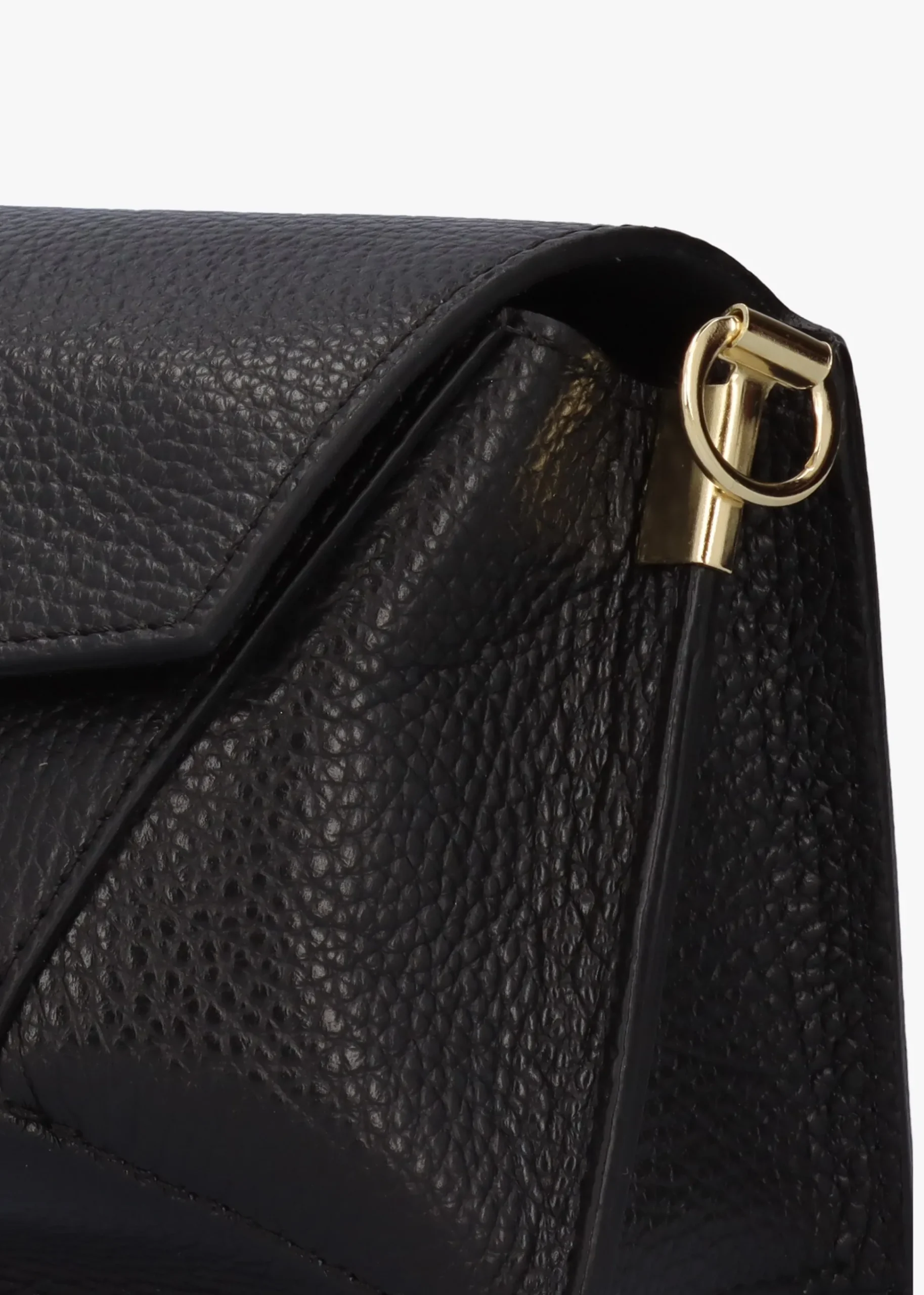 Leonie Black Leather Cross-Body Bag