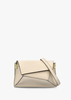 Leonie Cream Leather Cross-Body Bag