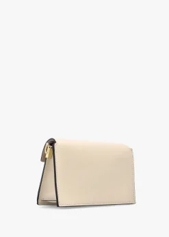 Leonie Cream Leather Cross-Body Bag