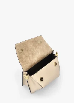 Leonie Cream Leather Cross-Body Bag